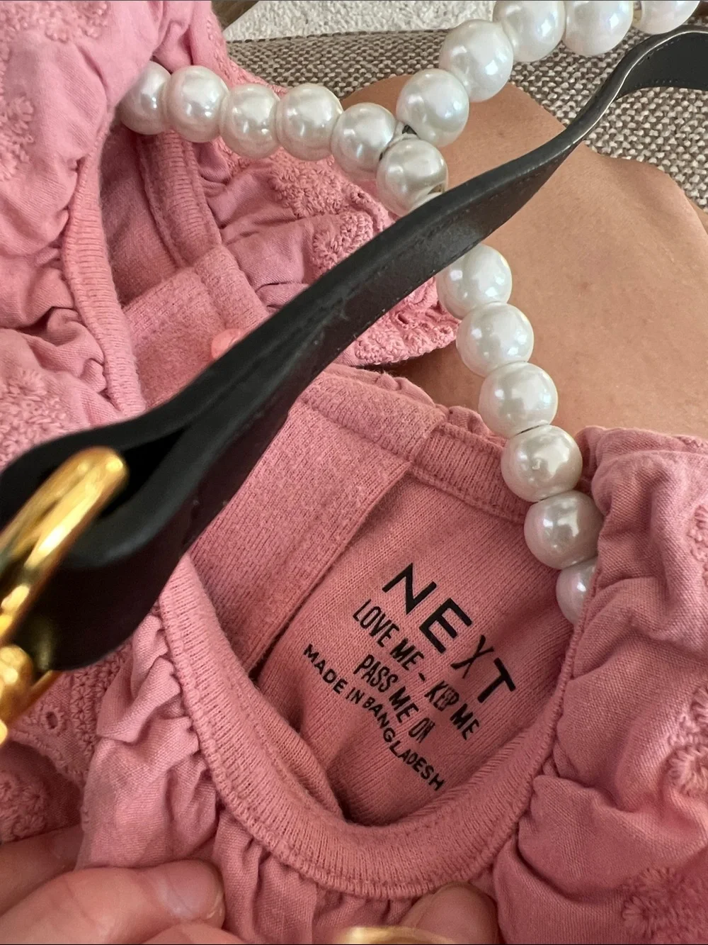 Zara jumper w Next Pink Ruffle Collar Top